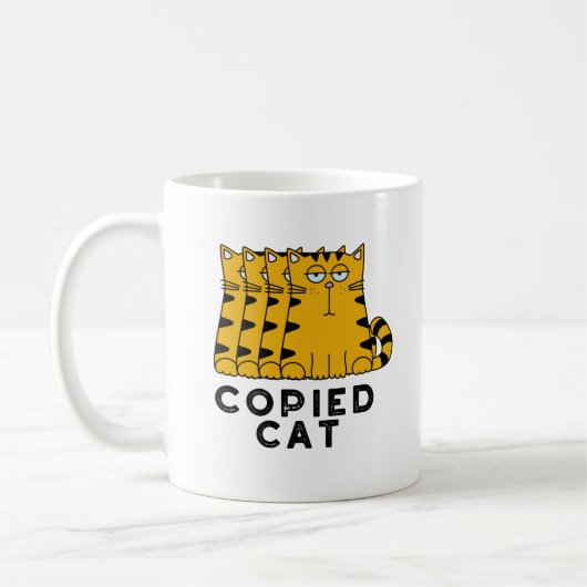 Mug Copié Chat Funny Animal Pun (Gauche)