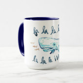 Mug Copie côtière de vacances de BALEINE de LA de LA (Devant gauche)