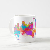 Mug Copie d'art d'aquarelle de l'horizon de Seattle (Devant gauche)