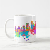 Mug Copie d'art d'aquarelle de l'horizon de Seattle (Gauche)