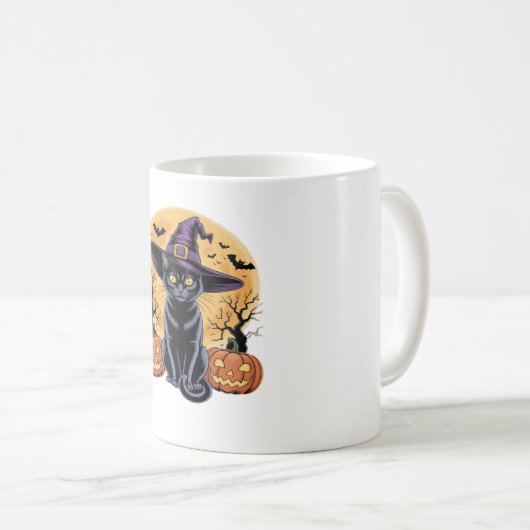 Mug Copie de crânes de chat Déplaisant mignon Kitty Go (Devant droit)