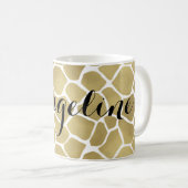 Mug Copie de girafe d'or personnalisée (Devant droit)