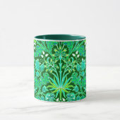 Mug Copie de jacinthe de William Morris, vert vert (Centre)