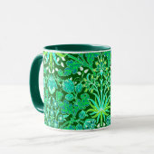 Mug Copie de jacinthe de William Morris, vert vert (Devant gauche)