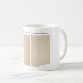 Mug Copie de Nicolay d'adresse de Gettysburg (1863) (Devant droit)