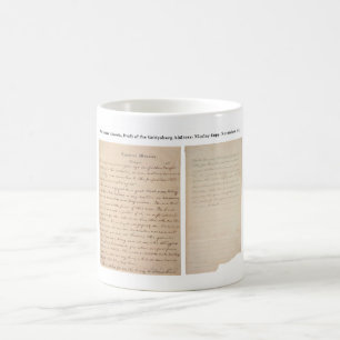 Mug Copie de Nicolay d'adresse de Gettysburg (1863)