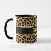 Mug Copie de peau de tache de léopard personnalisée (Gauche)