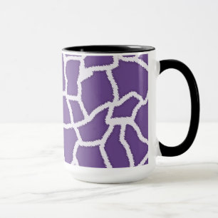 Mug Copie foncée de girafe de lavande ; Rétro tableau