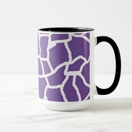 Mug Copie foncée de girafe de lavande ; Rétro tableau (Droite)