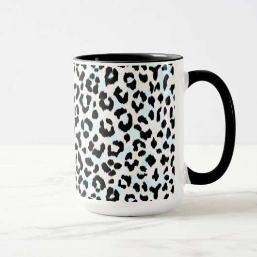 Mug Copie noire et blanche chic de guépard (Droite)