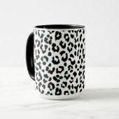 Mug Copie noire et blanche chic de guépard (Devant gauche)