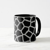 Mug Copie noire et blanche de girafe (Devant droit)