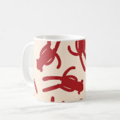 Mug Copie rouge de singe de chaussette de silhouette (Devant gauche)