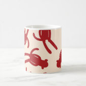 Mug Copie rouge de singe de chaussette de silhouette (Centre)