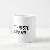 Mug Copier + Coller dans le lit Funny Office Co-Worker (Devant gauche)