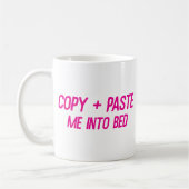 Mug Copier + Coller dans le lit Funny Office Co-Worker (Gauche)