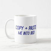 Mug Copier + Coller dans le lit Funny Office Co-Worker (Gauche)