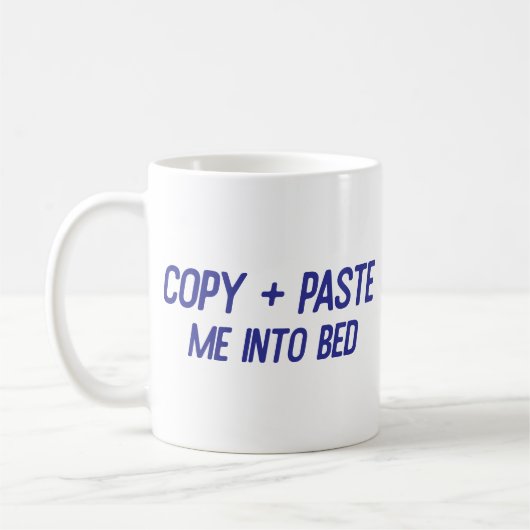Mug Copier + Coller dans le lit Funny Office Co-Worker (Gauche)