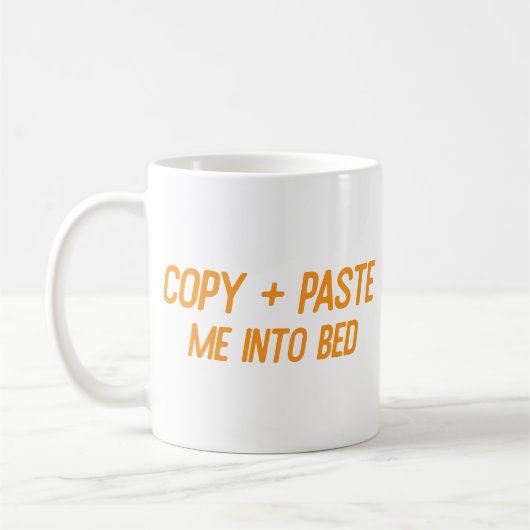 Mug Copier + Coller dans le lit Funny Office Co-Worker (Gauche)