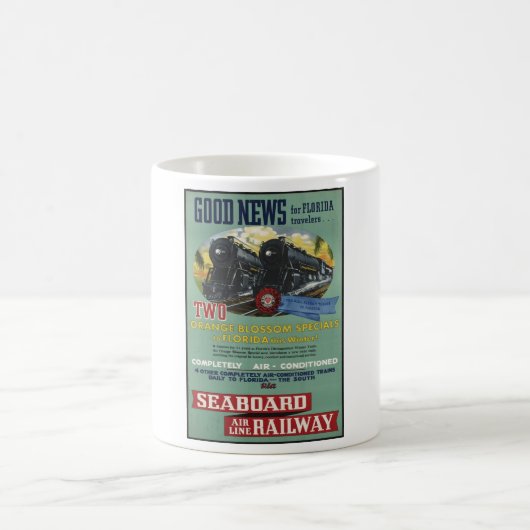 Mug Copies d'annonce d'affiche de Vintage voyage (Centre)
