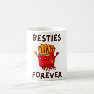 Mug Copines pour toujours Frites au ketchup mignonnes