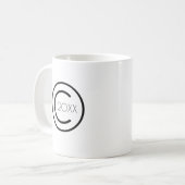 Mug Copyright Moderne Typographique Blanc (Devant gauche)