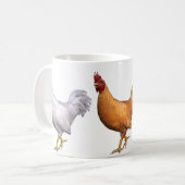 Mug Coq blanc orange et noir (Devant gauche)