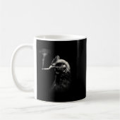 Mug Coq Cool Fumant Une Cigarette Graphique D'Art (Gauche)