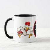Mug Coq de café en colère drôle (Gauche)