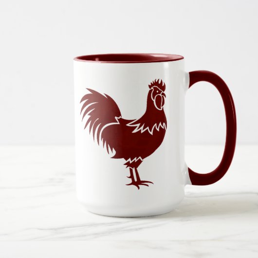 Mug Coq de campagne rustique et cool (Droite)