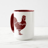 Mug Coq de campagne rustique et cool (Devant gauche)