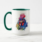 Mug Coq de campagne Style aquarelle (Gauche)