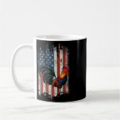 Mug Coq de combat Drapeau Américain Poule (Gauche)