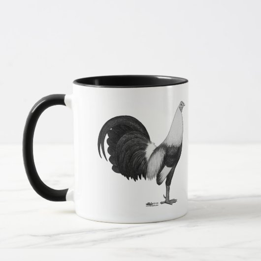 Mug Coq de combat gris à ailes de canard (Gauche)