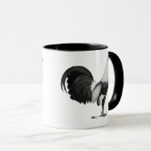 Mug Coq de combat gris à ailes de canard (Devant droit)