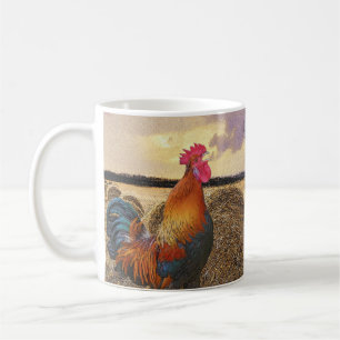 Mug Coq de croisière coloré et balles de foin