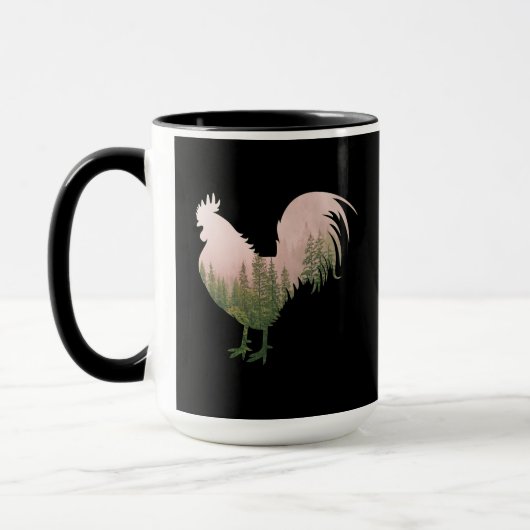 MUG COQ DE LA NATURE STYLE FORET (Gauche)