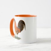 Mug Coq de rouge de gingembre de coq de combat (Devant gauche)