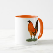 Mug Coq de rouge de gingembre de coq de combat (Devant droit)