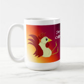 Mug Coq drôle assis en train de se détendre (Gauche)