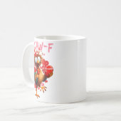 Mug Coq Drôle F-caw-f Saint-Valentin Poulet Fcawf (Devant gauche)