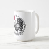 Mug Coq noir et blanc (Devant droit)