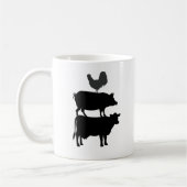 Mug Coq Porc Vache Basse-cour Ferme (Gauche)
