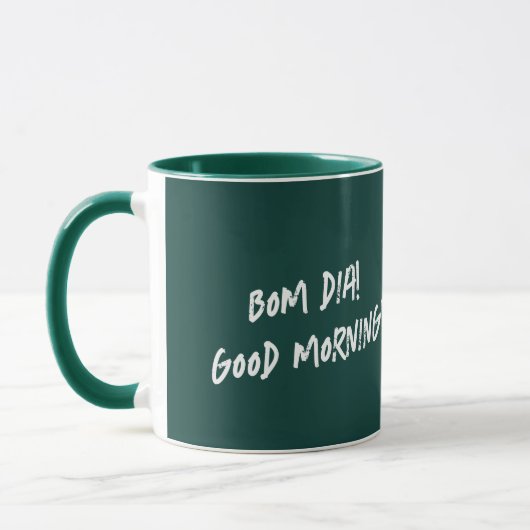 Mug Coq portugais Bom dia - Citation du matin (Gauche)