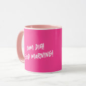 Mug Coq portugais Bom dia - Citation du matin (Devant gauche)
