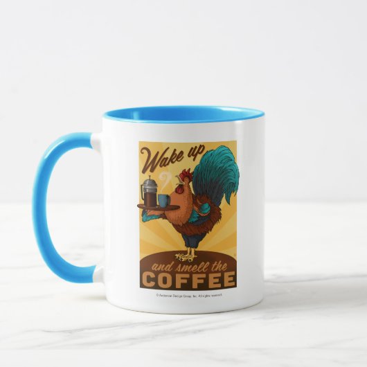Mug Coq - Réveillez-vous et sentez le café (Gauche)