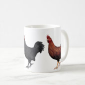 Mug Coq Rouge Doré Et Noir (Devant droit)