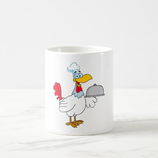 Mug Coq servant de la nourriture