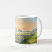 Mug Coq sur la clôture et le moulin à vent (Devant droit)