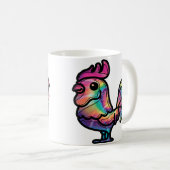 Mug Coq Tie Dye (Devant droit)